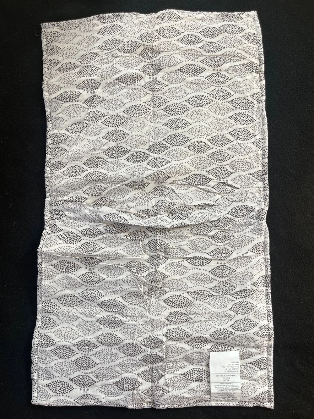 NWT West Elm Hand Blocked Lola 100% Cotton KING Sham Leaf Dot Gray White